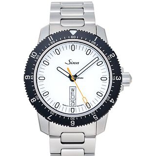 Sinn 105.011-Solid-2LSS - Series 105 White Two-Link Stainless Stell Watch 41 mm