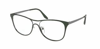 PRADA PR 59XV 5531O1 Top Green Square Cat Eye Women's 53 mm Eyeglasses