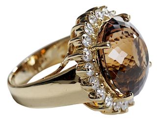 14 Kt. Gold and Topaz Ring