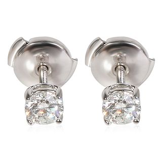 Tiffany & Co. Diamond Stud Earring in Platinum (H-IF) 0.62 CTW
