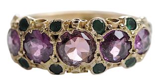 Antique Pink and Green Tourmaline Ring