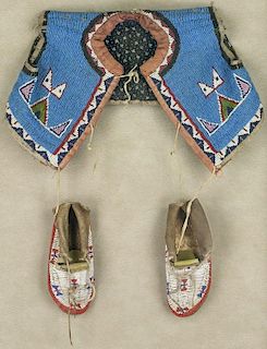 Sioux Child's Vest & Moccasins (ca. 1890 - 1910)