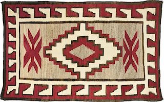 Navajo Rug, Red, Gray, Cream, & Black (ca. 1940’s)