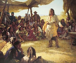 Howard Terpning | Paper That Talks Two Ways, The Treaty Signing