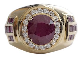 Man's Ruby and Diamond Ring