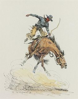 Olaf Wieghorst | Cowboy on Bucking Horse