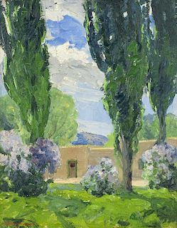 Sheldon Parsons | Adobe House Surrounded by Trees