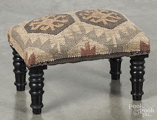 Contemporary footstool, 11'' h., 18'' w.