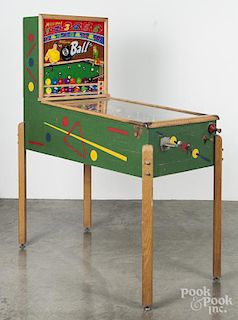 Williams Manufacturing Co. 8 Ball pinball machine, 54'' h., 50'' l.