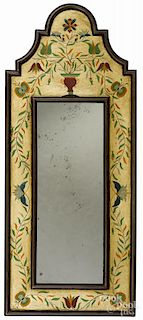 Contemporary folk art painted mirror, by Chapman, 37 1/2'' x 15 1/2''.