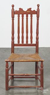 New England banisterback side chair, 18th c.