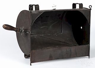 Tin reflector oven, 19th c., 15'' h., 24'' w.