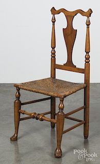 New England country Queen Anne dining chair, 18th c.
