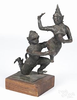 Tibetan bronze figure, 12 1/2'' h.