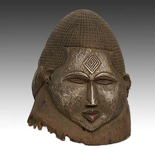 3 Faced Yoruba Helmet Mask