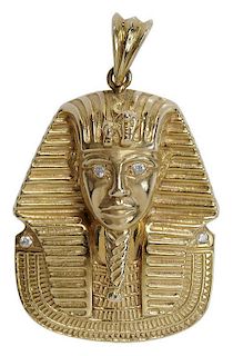 14 Kt. Gold "King Tut" Pendant