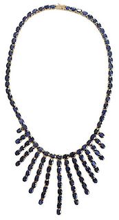 Sapphire Cascade Style Necklace