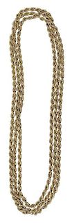 18 Kt. Gold Rope Chain Necklace