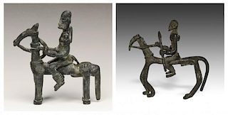 2 African Figural Equestrian Artifacts