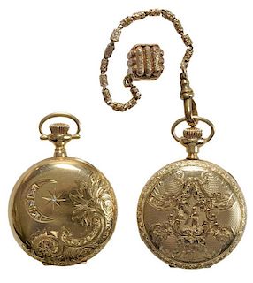 Two 14 Kt. Elgin Gold Pocket Watches
