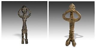 2 Senufo Bronze Figures