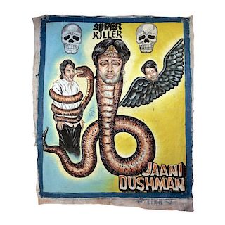 Vintage Ghanaian Movie Poster, "Jaani Dushman"