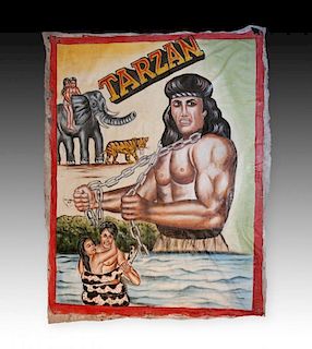 Vintage Ghanaian Movie Poster, "Tarzan"