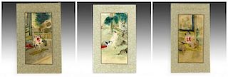 Group of 3 Chinese Erotic Paintings