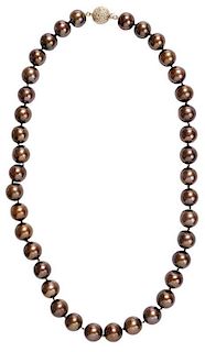 "Chocolate" Cultured Pearl Necklace