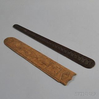 Two Carved Wooden Busks