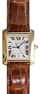 18 Kt. Gold Man's Cartier Wrist Watch