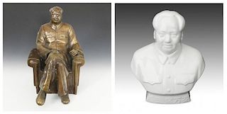 2 Chinese Mao Zedong Sculptures