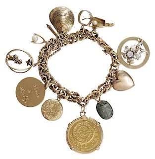 Charm Bracelet with Twelve Charms