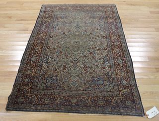 Antique & Finely Hand Woven Kerman Carpet.