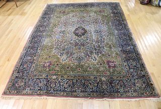 Antique & Finely Hand Woven Kerman Carpet.