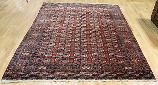 Antique And Finely Hand Woven Bokhara Carpet