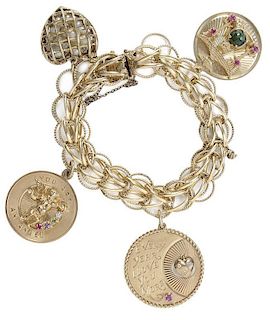 14 Kt. Gold Charm Bracelet