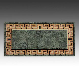 Hardstone Greek Key Pietra Dura Table Top