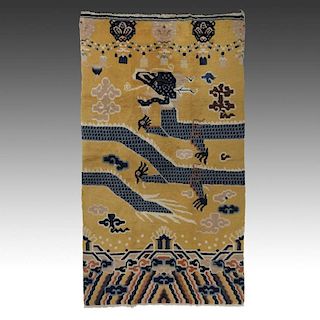 Tibetan Dragon Rug: 84" x 47" (119.5 x 213.5 cm)