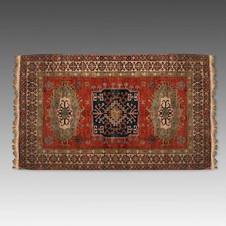Afghan Rug: 95" x 72" (183 x 241.5 cm)