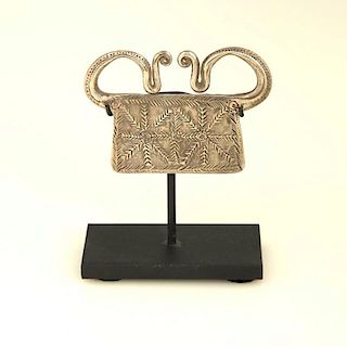 Antique Miao / Hmong Minority Silver Spirit Lock Pendant