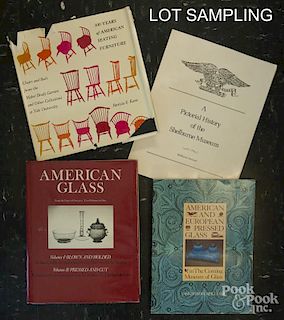 Approximately thirty-five reference books on American and English furniture, clocks, glassware