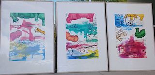 Carroll Dunham "Three Etchings" (COMPLETE SET of 3)