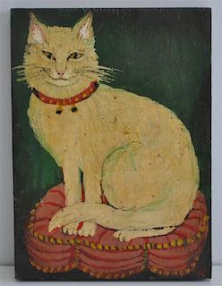 FOLK ART HAPPY CAT - G. PUGLIESE