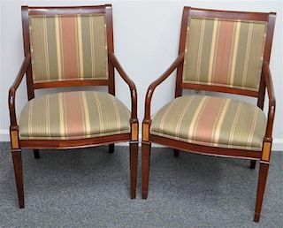 PAIR REGENCY ARM CHAIRS JAMES RIVER - HICKORY CHAIR