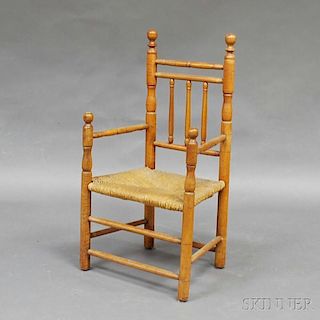 Country Turned Maple Armchair