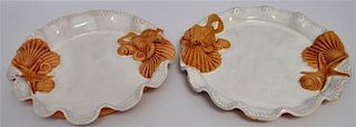 2 CHARLESTOWN PORCELAINE TURTLE DISHES