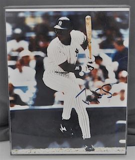 DARRYL STAWBERRY AUTOGRAPHED PHOTO YANKEES