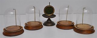 5 pc. VINTAGE POCKETWATCH STANDS / HOLDERS