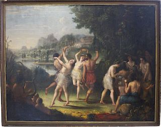 Large 18th C. Old Master Painting "Peace Festival"